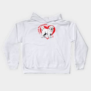 I Love My Kuvasz - I Love my dog - Protective dog Kids Hoodie